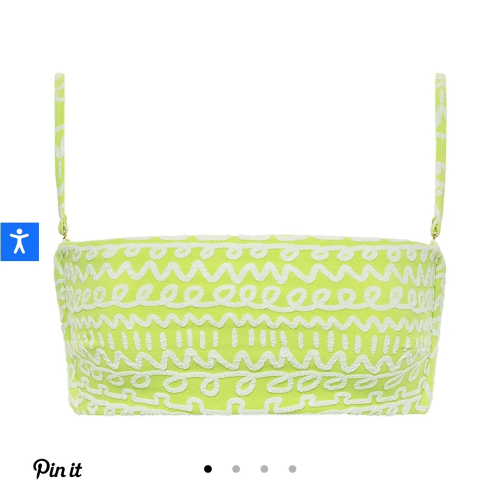 Montce Lime Icing Bandeau Bikini Top w Removable Straps